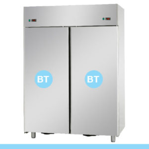 Armário Refrigerado Tecnodom EKO 1400 GN 2/1 - 2 Zonas - Congelação e 2 Portas Inox