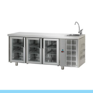 Bancada Refrigerada Tecnodom Série 700 GN 1/1 3 Portas Vidro (TF02MIDPVL)