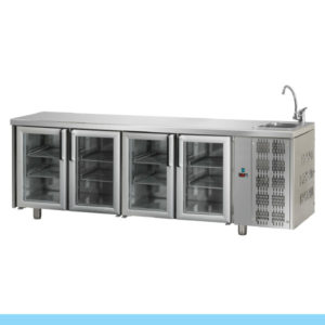 Bancada Refrigerada Tecnodom Série 700 GN 1/1 4 Portas Vidro (TF04MIDPVL)