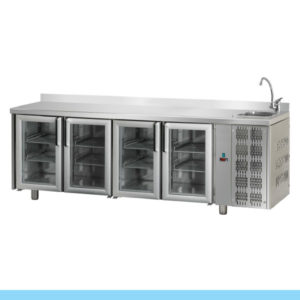 Bancada Refrigerada Tecnodom Série 700 GN 1/1 4 Portas Vidro (TF04MIDPVLAL)
