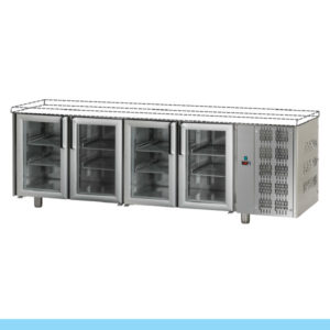 Bancada Refrigerada Tecnodom Série 700 GN 1/1 4 Portas Vidro (TF04MIDPVSP)