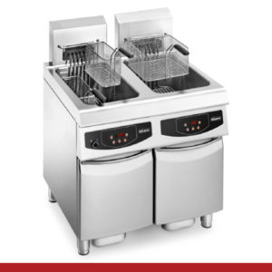 Fritadeira com Móvel Elframo Eletrónica Elétrica de Cuba Simples NE-S 20+20