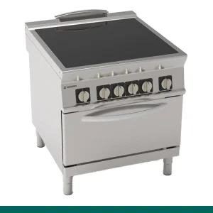 Fogão Tecnoinox Tecno 90 - 4 Zonas Quentes em Vitrocerâmica com Forno Elétrico Estático GN 2/1 com 1 Grelha - 316041 - PFC8E9