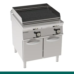 Grelhador a Gás Tecnoinox Tecno 90 - com Água e Grelha de Ferro sobre Armário Aberto - 333113 - GD8FG9