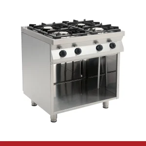 Fogão a Gás Actichef de 4 Queimadores sobre Armário Aberto - Linha de Queima Fast 700