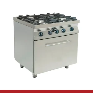 Fogão a Gás Actichef de 4 Queimadores sobre Forno - Linha de Queima Fast 700