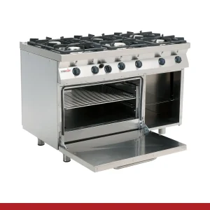 Fogão a Gás Actichef de 6 Queimadores sobre Forno - Linha de Queima Fast 700