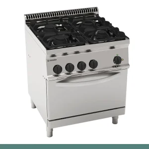 Fogão Tecnoinox Tecno 70 - 4 Queimadores a Gás com Forno Elétrico Convecção GN 1/1 com 1 Grelha - 613017 - PF70V7