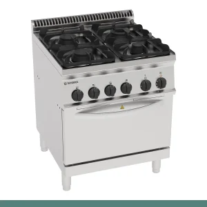 Fogão Tecnoinox Tecno 70 - 4 Queimadores a Gás com Forno Elétrico Estático GN 2/1 com 1 Grelha - 613103 - PF70G7