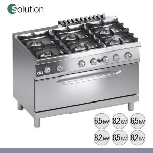 ATA - Série 700 - Fogão a Gás com Forno Maxi Solution 6 Queimadores K7GCUS15FM