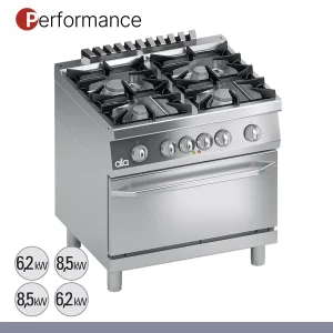ATA - Série 700 - Fogão a Gás com Forno Elétrico Performance 4 Queimadores K7MCUP10FF
