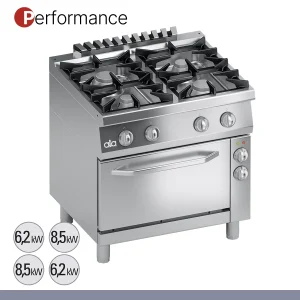 ATA - Série 700 - Fogão a Gás com Forno Elétrico Performance 4 Queimadores K7MCUP10FV