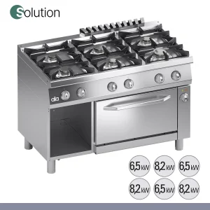 ATA - Série 700 - Fogão a Gás com Forno Elétrico Solution 6 Queimadores K7MCUS15F1