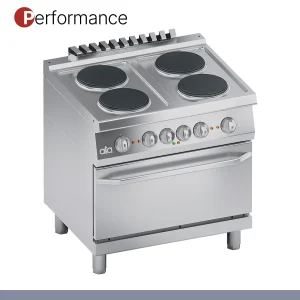 ATA - Série 700 - Fogão Elétrico Performance 4 Placas Redondas com Forno Elétrico GN 2/1 K7ECU10FF