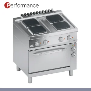 ATA - Série 700 - Fogão Elétrico Performance 4 Placas Quadrada com Forno Elétrico GN 1/1 Ventilado K7ECU10FVQ