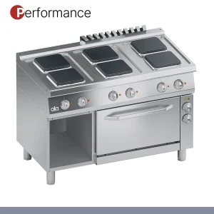 ATA - Série 700 - Fogão Elétrico Performance 6 Placas Quadrada com Forno Elétrico GN 1/1 Ventilado K7ECU15FVQ
